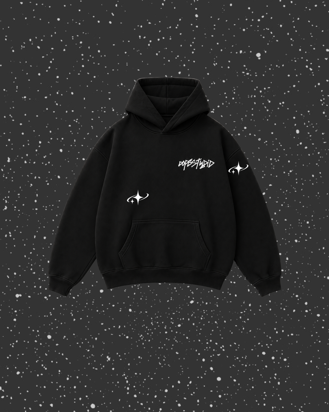 STARDUST HOODIE-BLACK