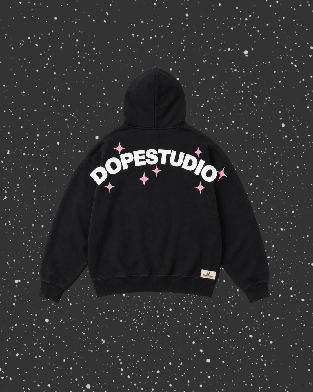 STARDUST HOODIE-BLACK