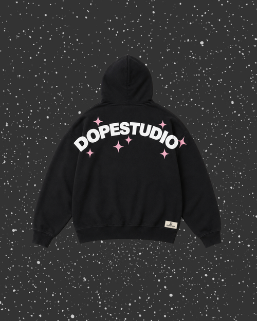 STARDUST HOODIE-BLACK